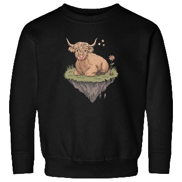 Discover Whimsical Escapism: Highland Cow Dreamworld Sweatshirts