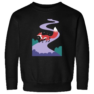 Discover Whimsical Escapism: Fox Forest Path Sweatshirts
