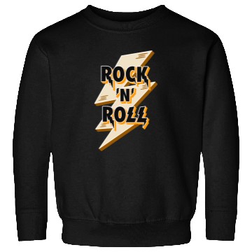 Discover Rock'N'Roll Sign With Lightning Bolt Sweatshirts