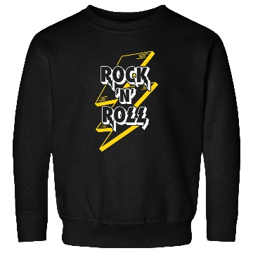 Discover Rock'N'Roll Sign With Lightning Bolt Sweatshirts
