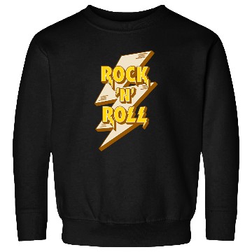 Discover Rock'N'Roll Sign With Lightning Bolt Sweatshirts