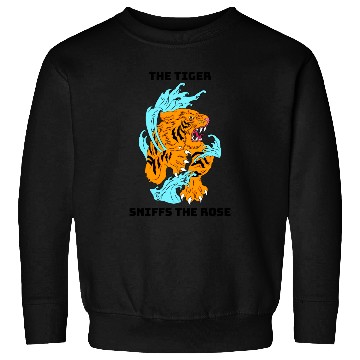Discover Fierce Tiger and Waves Graphic Sweatshirts Design