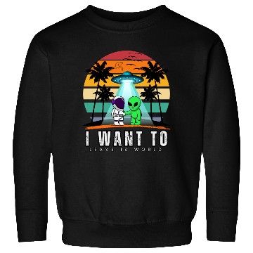 Discover Vintage Alien Sunset Otherworldly Escape Sweatshirts