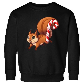 Discover A squirrel with a candy cane tail. Sweatshirts