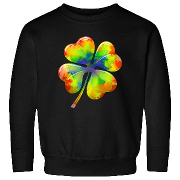 Discover Tie Dye Shamrock Lucky Four Leaf Clover St Patrick Sweatshirts