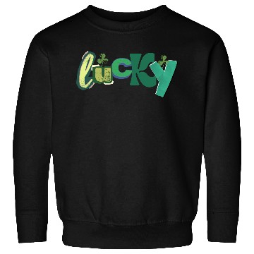 Discover Lucky Typography with Shamrocks Sweatshirts