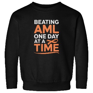 Discover Orange Ribbon Acute Myeloid Leukemia Awareness Sweatshirts