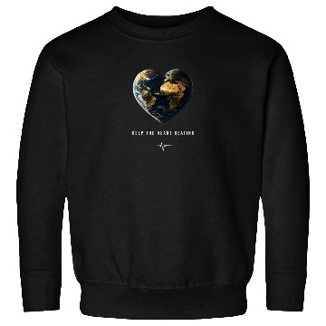 Discover Keep the Heart Beating Heart Earth Day Environment Sweatshirts