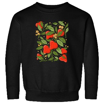 Discover Heartfelt Strawberry Blossom Design Sweatshirts