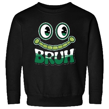 Discover Green Aesthetic Face St. Paddy’s Day Bruh Sweatshirts