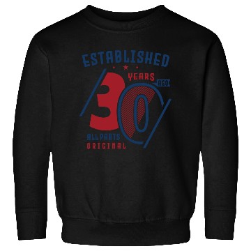Discover Established 30 Years Birthday Gift Sweatshirts