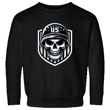 Discover US Skull and Shield Design Sweatshirts