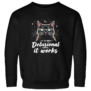 Discover Delusional Cat Cat Retro Cats Cat Lovers Sweatshirts