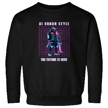 Discover "AI URBAN STYLE : The future is here" Sweatshirts