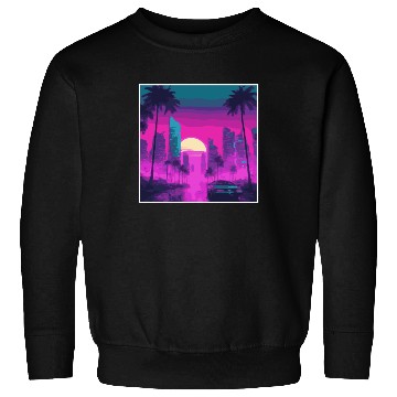 Discover Neon Paradise Vaporwave Sunset Vibes Sweatshirts
