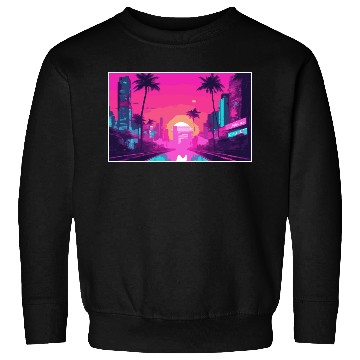 Discover Neon Paradise Vaporwave Sunset Vibes Sweatshirts