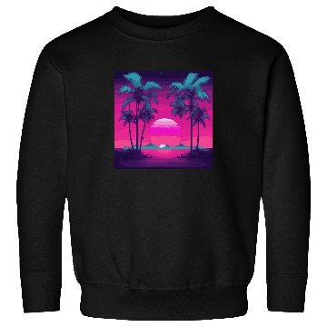 Discover Neon Paradise Vaporwave Sunset Vibes Sweatshirts