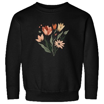 Discover Flower Plant Boho Floral Nature Nature Lover Sweatshirts