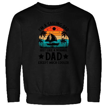 Discover Sailing Dad Cool Vintage Sunset Graphic Sweatshirts