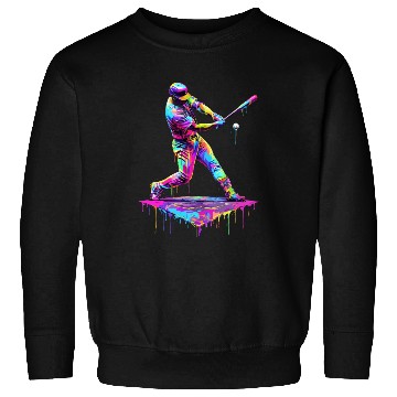 Discover Ice Cream Drip Baseball Bat Baseball Player Sweatshirts