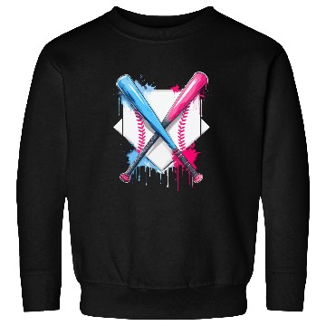 Discover Ice Cream Drip Baseball Bat Baseball Player Sweatshirts