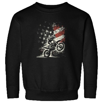Discover Vintage Patriotic Dirt Bike Motocross USA American Sweatshirts