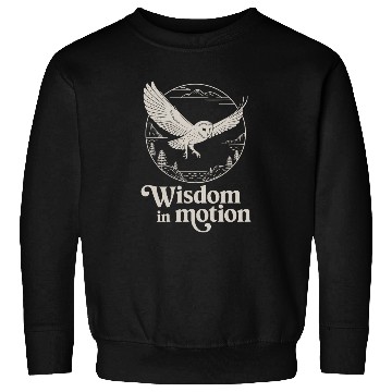 Discover Wisdom In Motion Owl Soaring Through Nature Sweatshirts