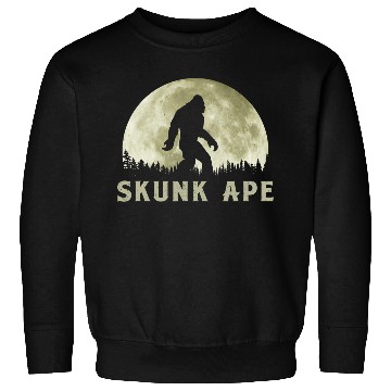 Discover Skunk Ape Bigfoot Moon Silhouette Retro Believe Sweatshirts
