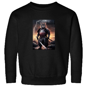Discover Japanese Cat Samurai Cat Sweatshirts
