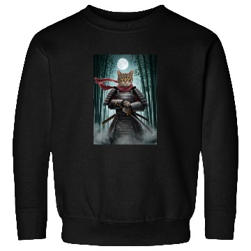 Discover Japanese Cat Samurai Cat Sweatshirts