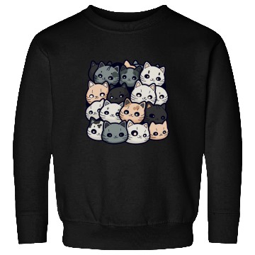 Discover Cute Cat Pile: Adorable Kittens Stack Sweatshirts