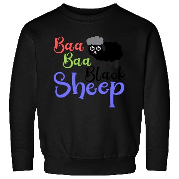 Discover Baa Baa Black Sheep – Whimsical Nursery Rhyme Art Sweatshirts