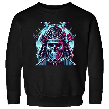 Discover Neon Bushido: The Skull Warrior Sweatshirts