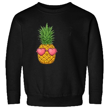 Discover A cute pineapple with heart-shaped sunglasses. Sweatshirts