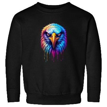 Discover Hyper-Realistic Neon Graffiti Eagle Face –Product Sweatshirts