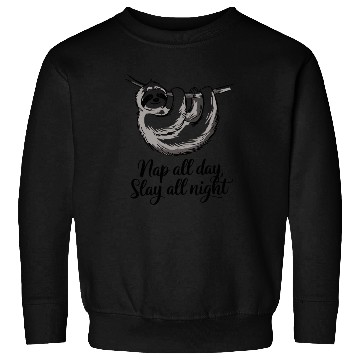 Discover Nap All Day, Slay All Night Sloth Vibes Sweatshirts