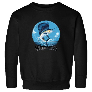 Discover Wicked Fish Sailfish Adventure Ocean Breeze Sweatshirts