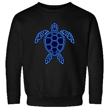 Discover Blue Neon Lava Sea Turtle Design Sweatshirts