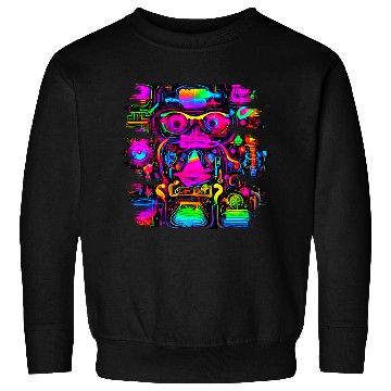 Discover Neon Style 80s Retro Party Color Glow Sweatshirts