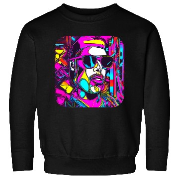 Discover Neon Style 80s Retro Party Color Glow Sweatshirts
