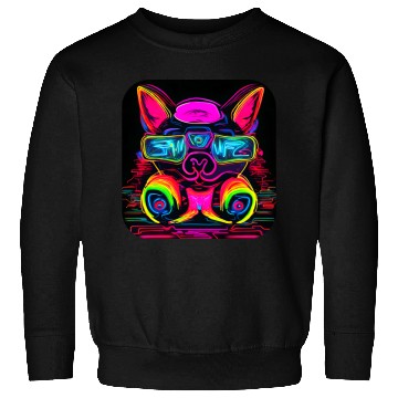 Discover Neon Style 80s Retro Party Color Glow Sweatshirts