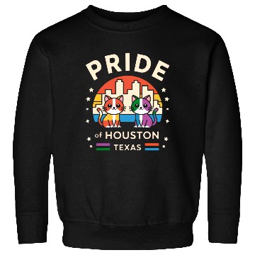 Discover Pride of Houston City Texas USA Rainbow Flag Sweatshirts