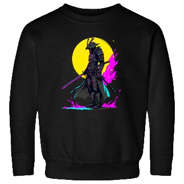Discover Cyberpunk Samurai Warrior Neon Art Design Sweatshirts