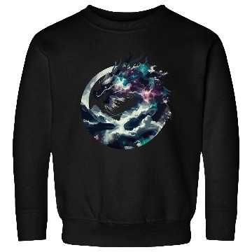 Discover Zen Black Chinese Dragon Sweatshirts