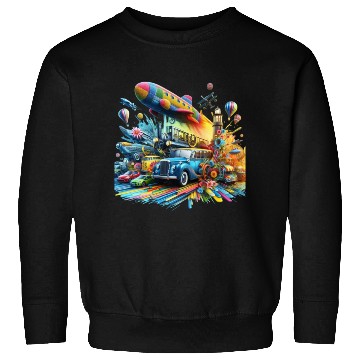 Discover Multi-Colored Vehicles Sweatshirts