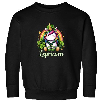 Discover Lepricorn St Patrick's Day Magic Unicorn Charm Sweatshirts