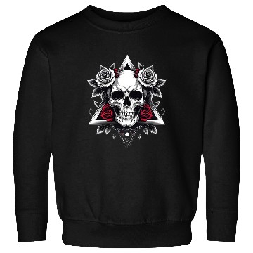 Discover Gothic Skull & Roses Aesthetic Sweatshirts