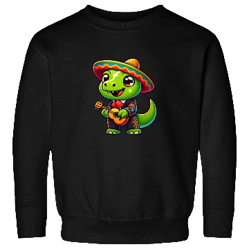 Discover Dino Mariachi Cinco de Mayo Guitar Sweatshirts