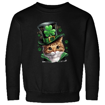 Discover Irish Cat Shamrock St Patricks Day Sweatshirts