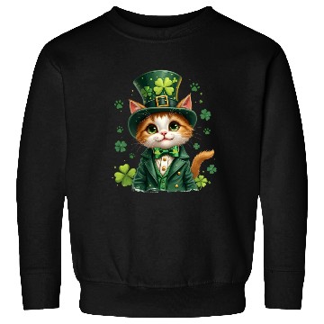 Discover Shamrock Irish Cat St Patricks Day Sweatshirts